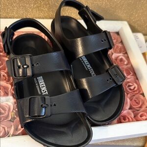 Birkenstock kids Double Strap Black Sandals